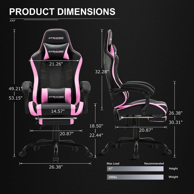 GTRACING GTWD-200 Ergonomic Gaming Chair with Adjustable GTRACING GTWD-200 Ergonomic Gaming Chair with Adjustable