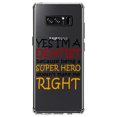 thumbnail image 1 of DistinctInk Clear Shockproof Hybrid Case for Samsung Galaxy Note 8 - TPU Bumper Acrylic Back Tempered Glass Screen Protector - Yes I'm a Dentist Super Hero, 1 of 5