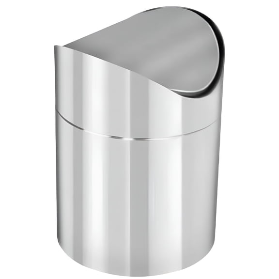 ACDANC Small Mini Trash Can with Lid,Brushed Stainless Steel Small Tiny Mini Trash Bin Can,Mini Countertop Trash Cans for Desk Office,Swing Top Trash Bin 1.5 L/0.40 Gal