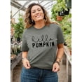thumbnail image 6 of XCHQRTI Pumpkin Plus Size Women Tshirt Its Fall Yall Thanksgiving Short Sleeve Graphic Tees, 6 of 8