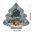 thumbnail image 7 of Stylish Metal Hanging Christmas Tree Wind Spinner - Festive Design with Snowflakes & Cozy Cabin Perfect for Yard & Garden Decor, 7 of 7