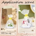 thumbnail image 4 of Cardboard Gift Basket Kit with Plastic Basket Bags and Pull Bows White 25.2x18.3x8.15cm, 4 of 6