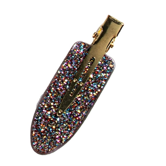 JZROCKER No Crease Christmas Hair Clip Mistletoe Glitter Duckbill Clip for New Year