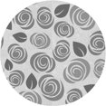thumbnail image 1 of Ahgly Company Tapis de Zone Rond Gris Transitionnel pour Intérieur Lavable à la Machine, 6 Pieds Rond, 1 of 7