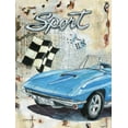 thumbnail image 2 of Gorham, Gregory 12x14 Gold Ornate Wood Framed with Double Matting Museum Art Print Titled - Sport Car, 2 of 4