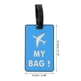 thumbnail image 2 of Unique Bargains 1 Pc MY BAG Pattern Luggage Tag for Travelling Blue, 2 of 5