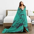 thumbnail image 6 of XMXY Fleece Throw Blanket for Couch, Tiger Texture Pattern Green Black Lightweight Plush Fuzzy Cozy Soft Bed Blankets and Throws for Sofa, 40"x30" inches, 6 of 8