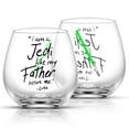 thumbnail image 6 of JoyJolt Star Wars New Hope Lightsaber Stemless Drinking Glass-15 oz-Set of 2 - 15 oz Luke Skywalker™ Green Lightsaber, 6 of 6