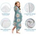 thumbnail image 7 of Teal Daisy Flower Golden Centers Pattern Hooded Bath Towel，60"x35" for Ages 3 To 12 Kids, Quick Dry Lightweight Soft Microfiber Hood Beach Towel Cover Up for Kids, 7 of 7