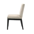 thumbnail image 6 of Modern Contemporary Black Beige 5pc Dining Set Round Table Upholstered Chairs, 6 of 7