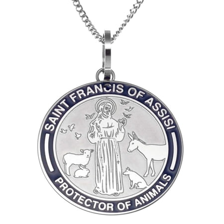 Saint Francis of Assisi Patron Saint of Animals Stainless Steel Pendant Necklace