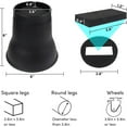 thumbnail image 3 of Bed Risers 6 Inch, 6 Pack Heavy Duty Bed Furniture Risers, Lift Up to 2200lbs Round Couch Risers for Sofas, Couches, TV Stands and Chairs, 3 of 7