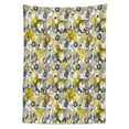 thumbnail image 3 of Ambesonne Geometric Tablecloth Rectangular Table Cover, Sketchy Circles, 60"x90", White Beige, 3 of 4