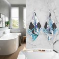 thumbnail image 6 of Dreamtimes Hand Towels Palm Blue Patterned 2 PCS, Cotton Bath Towel for Drying Face Hands Body Decorative Water Absorbent Lightweight Towels for Bathroom Ktichen Travel Gym,16"x28", 6 of 7