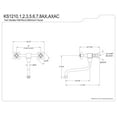 thumbnail image 2 of Kingston Brass KS1210AX Heritage Wall Mount Bathroom Faucet, Matte Black, 2 of 2