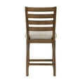 thumbnail image 4 of Trea 26 Inch Counter Height Chair- Ladder Back- Polyester- Cherry- Set of 2, 4 of 6