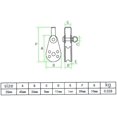 thumbnail image 3 of 5pcs 316 Stainless Steel Pulley 60mm Wire Rope Pulley Block Hanging Wire Towing Wheel for 2mm to 8mm Rope, 3 of 8