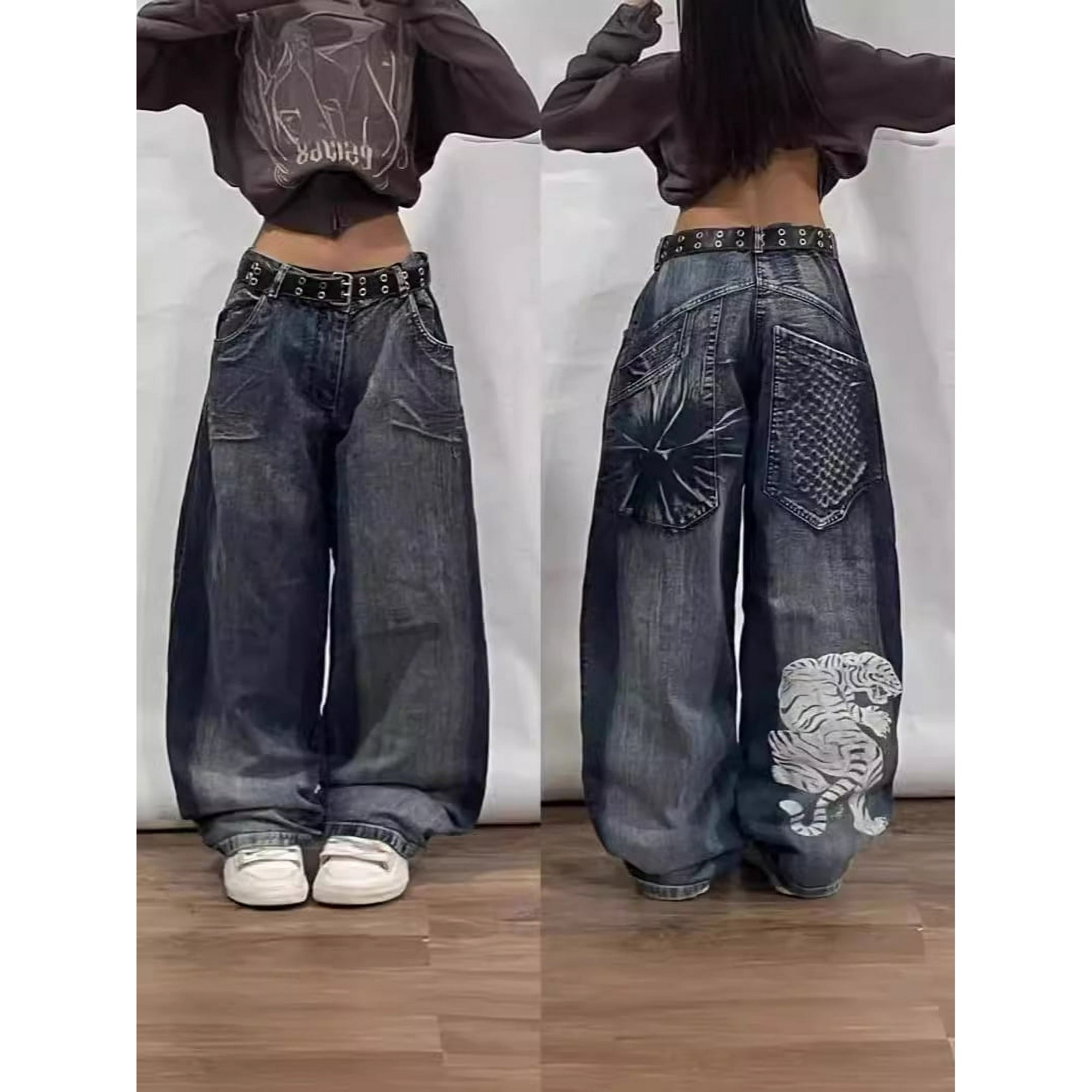 JNCO Y2K Baggy Jeans men vintage Embroidered high quality jeans