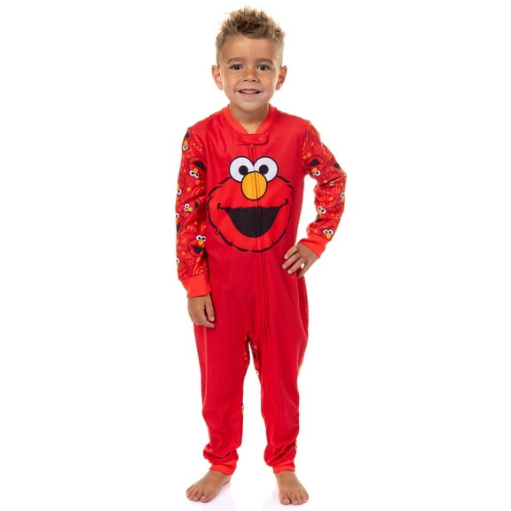 Sesame Street Elmo Pajamas Toddler Soft Fleece Footless Sleeper One Piece PJ