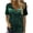 Blackish Green, variant on Summer Tops for Women Kelon Women's Short Sleeve Shirts V Neck Sequin Tops Fashion Beach Vacation Clothes Business Casual Outfit, S