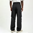 thumbnail image 3 of Men Wide Leg Cargo Jogger Pants Multi Storage Pockets Breathable Sports Workout Pants S-XXL, 3 of 8