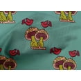thumbnail image 4 of oneOone Cotton Cambric Fabric Bird & Mushroom Block Decor Fabric Printed BTY 56 Inch Wide, 4 of 4