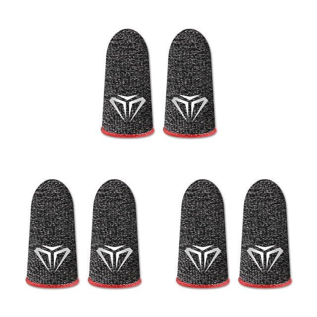 Methold 5 pares de guantes antideslizantes a prueba de sudor con mangas para los dedos para videojuegos, cubiertas ultrafinas antihuellas tejidas de 24 Type1 NO1