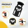 thumbnail image 3 of Uxcell Spring Cord Locks Plastic Single Hole Toggle Stopper for Drawstrings and DIY Projects Black, 3 of 6