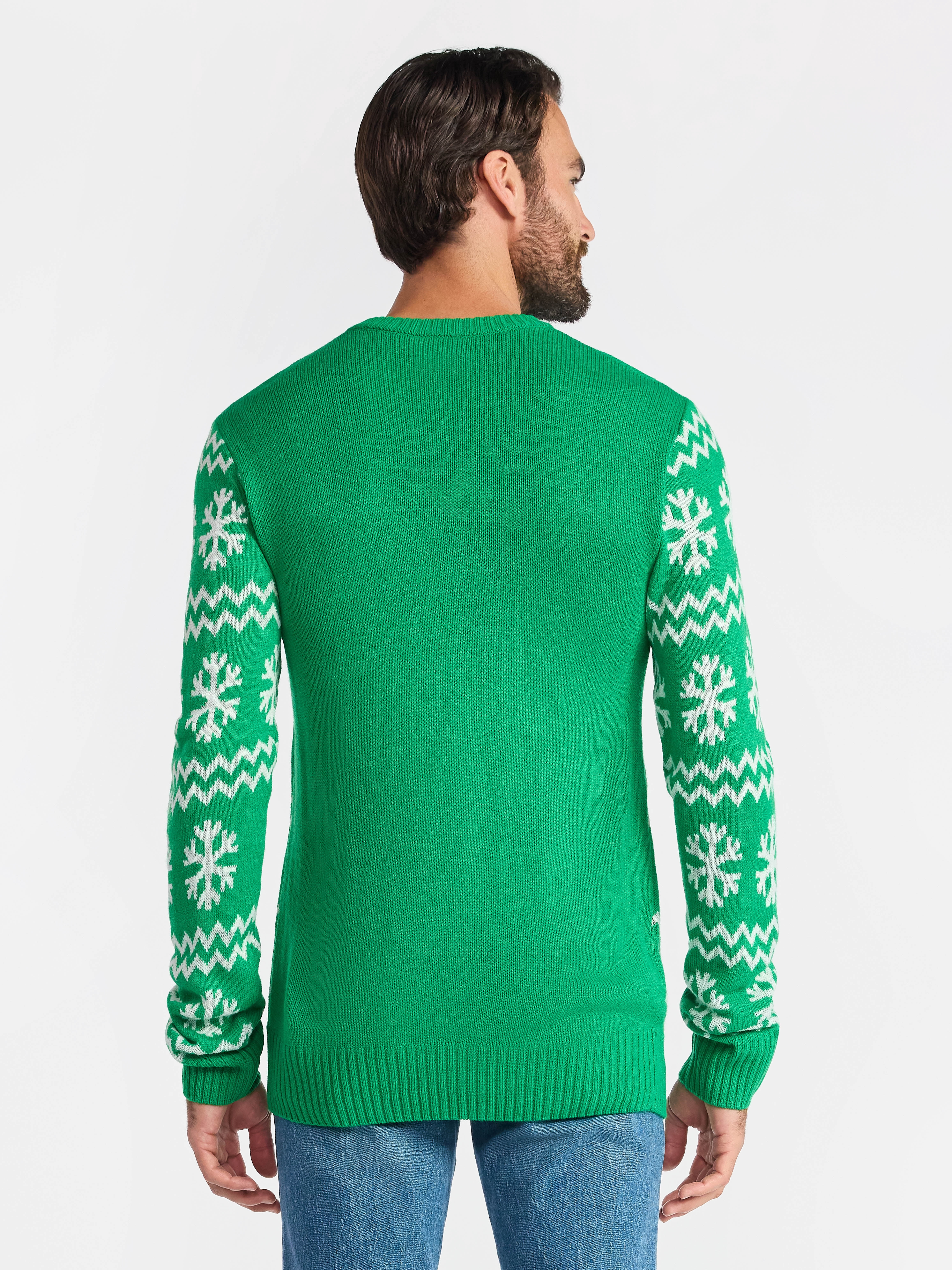 Snoopy Men's and Big Men's Christmas Lights Holiday Sweater, Sizes S-3XL