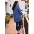 thumbnail image 2 of Catherines Women's Plus Size Collared Cable Buttonfront Tunic, 2 of 5