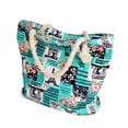 thumbnail image 3 of Paris Eiffel Tower Music Notes Floral Print Canvas Tote Shoulder Bag Handbag, 3 of 4
