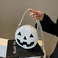 thumbnail image 6 of Halloween Devil Pumpkin Crossbody Bag with Chain Strap - Trendy Faux Leather Shoulder Bag for Women, Spacious Gothic Purse for Party & Everyday Use, Unique Holiday Accessory & Fashion Gift, 6 of 9