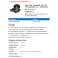thumbnail image 2 of Water Pump - Compatible with 1950 - 1957 Jeep Willys 2.2L 4-Cylinder GAS 1951 1952 1953 1954 1955 1956, 2 of 2