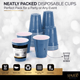 thumbnail image 4 of Disposable Plastic Cups, Pastel Blue Colored Plastic Cups, 18-Ounce Plastic Party Cups, Strong and Sturdy Disposable Cups for Party, Wedding, Christmas, Halloween Party Cup, 50 Pack - By Amcrate, 4 of 6
