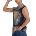 thumbnail image 3 of Balery Elephant in Smoke Men's Sleeveless Muscle Shirts Workout Tank Top, Moisture Wicking, Odor Protection-Large, 3 of 8
