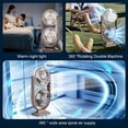 thumbnail image 5 of Dual Head Portable Fan, Adjustable Double Airflow, Three Speed Cooling Device, Strong Wind Circulation System, USB Rechargeable Table Fan, Home Office Camping Use, 5 of 6