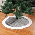 thumbnail image 3 of Cheers.US Plush Velvet Sherpa Christmas Tree Skirt, Large Classic Tree Collar, Large Velvet Tree Skirt Country Rustic Indoor Xmas Decorations for Party and Holiday,Washable-35.43", 3 of 7