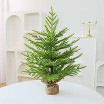 RBCKVXZ 24Inch Mini Christmas Cedar Tree Small Tabletop Xmas Decor - Desktop Artificial Christmas Tree with LED Light for Indoor Bedroom Office Kitchen Decoration