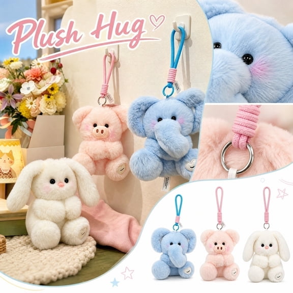 Kiddiway Cuddly Plush Stuffed Animal for Babies - Soft Stuffed Animals Toy for Toddlers, Nursery Decor, Baby Shower Gift and Daily Snuggle,Light Blue