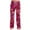 46# Hot Pink, variant on Heart Print Lounge Pants for Valentine's - Women's Wide Leg Pajama Bottoms with Pockets & Adjustable Waist,Red M