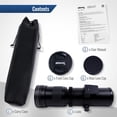 thumbnail image 5 of Ultimaxx 420-800mm f/8.3-16 Super HD Manual Telephoto Zoom T-Mount Lens (Black) with Integrated Rotating Tripod Mount, Soft Protective Carrying Case and Front & Rear Lens Caps, 5 of 7