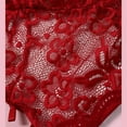 thumbnail image 3 of AESKEIA Plus Size Lingerie For Women V Neck Lace Bodysuit Teddy Non Binding Form Fitting Babydoll Chemise Sleepwear Red 4XL, 3 of 9