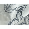 thumbnail image 4 of Ambesonne Anchor Quilted Bedspread Set 3 Pcs, Vintage Sketch of Anchor, Queen Size, Dark Teal White, 4 of 5