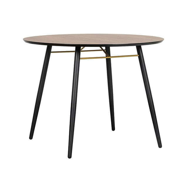 Mesa Comedor Redonda Onno 100cm Mundo In Desayunador Moderno Onno Nogal
