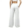 thumbnail image 3 of JoliSweat Wide Leg Sweatpants Women Baggy Low Rise Sweatpants with Pockets Spring Fall Y2K Drawstring Straight Leg Sweatpant, 3 of 5