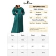 thumbnail image 6 of Agnes Orinda Women's Plus Size Maxi Dresses Lantern Long Sleeve Flowy Swing Pleated Maxi Dresses 1X Green, 6 of 6