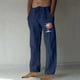 thumbnail image 1 of Puntoco Pantalones casuales largos para hombre, pantalones casuales con estampado de moda para hombre, cintura elástica con bolsillos, pantalones deportivos, 1 of 3