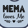thumbnail image 4 of Inktastic Mema Loves Me Baby Clothes Girls Baby Bib, 4 of 4