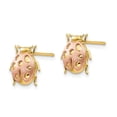 thumbnail image 2 of Boucles d'Oreilles en Or Jaune et Rose avec Charme Coccinelle, 2 of 4