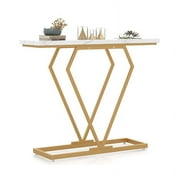 Luxurious Console Table with Multiple Storage Areas - 39.37 - Elevate your space with glamorous style and ample storage!